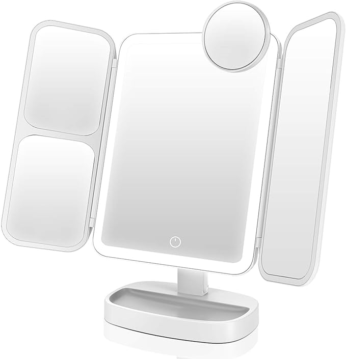 EASEHOLD Light Up Mirror 2X/5X/10X Magnifying Makeup Mirror with Light Ultra-thin