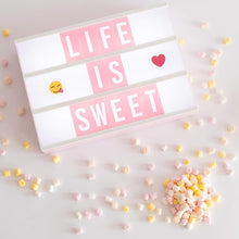 Load image into Gallery viewer, A4 Cinema Light Box with 400 Letters, Symbols &amp; Emojis &amp; 2 Markers, USB Included PINK
