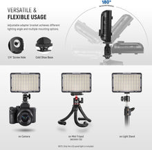 Load image into Gallery viewer, Neewer Dimmable 176 LED Video Light Lighting Kit: 176 LED Panel 3200-5600K, 2 Pieces Rechargeable Li-ion Battery, USB Charger and Portable Durable Case Compatible with Nikon, Sony DSLR Cameras
