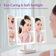 Load image into Gallery viewer, EASEHOLD Light Up Mirror 2X/5X/10X Magnifying Makeup Mirror with Light Ultra-thin
