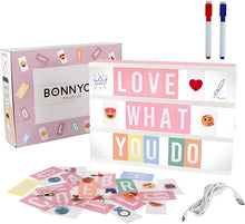 Load image into Gallery viewer, A4 Cinema Light Box with 400 Letters, Symbols &amp; Emojis &amp; 2 Markers, USB Included PINK
