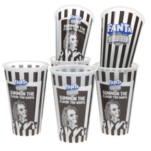 Load image into Gallery viewer, Beetlejuice glow in the dark plastic mugs Fanta set of 6 collectables party
