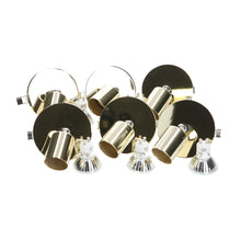 Load image into Gallery viewer, 6 x Luneta Single Ceiling Spot Flat Plate Light with Bulb -  Brass
