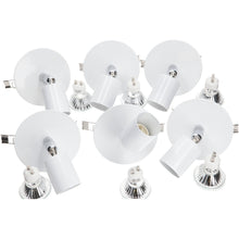 Load image into Gallery viewer, 6 x Luneta Single Ceiling Spot Flat Plate Light with Bulb - White
