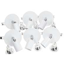 Load image into Gallery viewer, 6 x Luneta Single Ceiling Spot Flat Plate Light with Bulb - White
