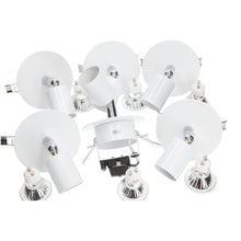 Load image into Gallery viewer, 6 x Luneta Single Ceiling Spot Flat Plate Light with Bulb - White
