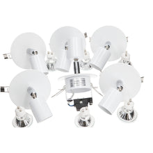 Load image into Gallery viewer, 6 x Luneta Single Ceiling Spot Flat Plate Light with Bulb - White
