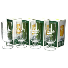 Load image into Gallery viewer, 4x New Style Carlsberg Pilsner Lager Beer Glasses : Pint  - NEW BOXED GIFT
