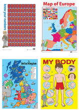 Load image into Gallery viewer, 20 Engaging Educational Posters  &amp; Colourful Wall Charts for Children Laminated TUBE 4
