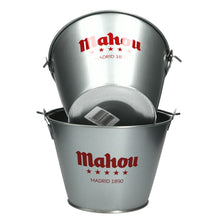 Load image into Gallery viewer, 2 x  Mahou Bottle Ice Bucket With Handle 10” Diameter Brand New, beer bucket
