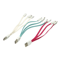 Load image into Gallery viewer, 3 in 1 Multi charger USB Charging Cable For iPhone &amp; Android Phone. multi cable WHITE
