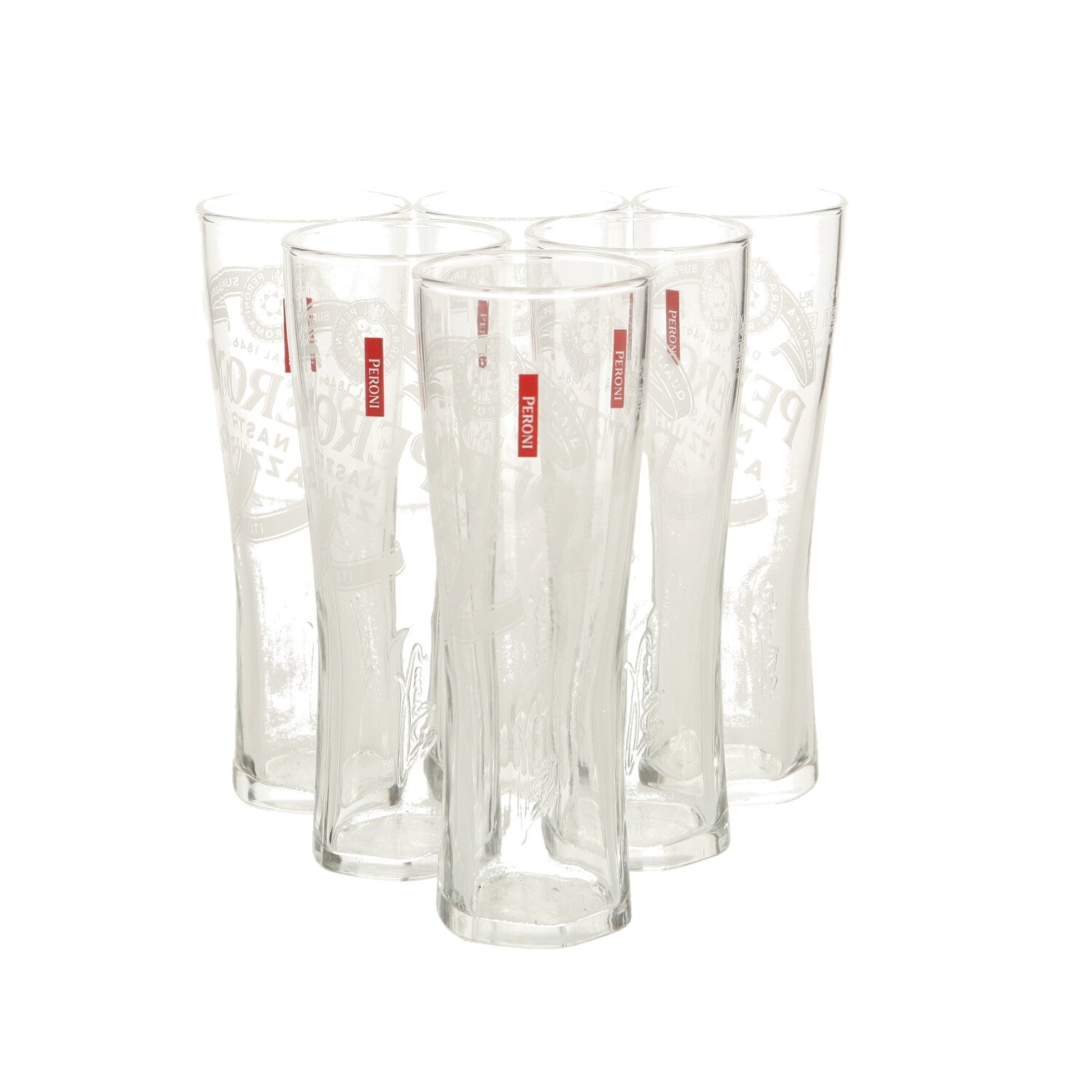 6 Peroni Half Pint Signature Glasses New. Bar. Party. Collectables –