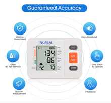 Load image into Gallery viewer, NURSAL UPPER ARM DIGITAL BLOOD PRESSURE MONITOR AUTOMATIC BLOOD PRESSURE MACHINE
